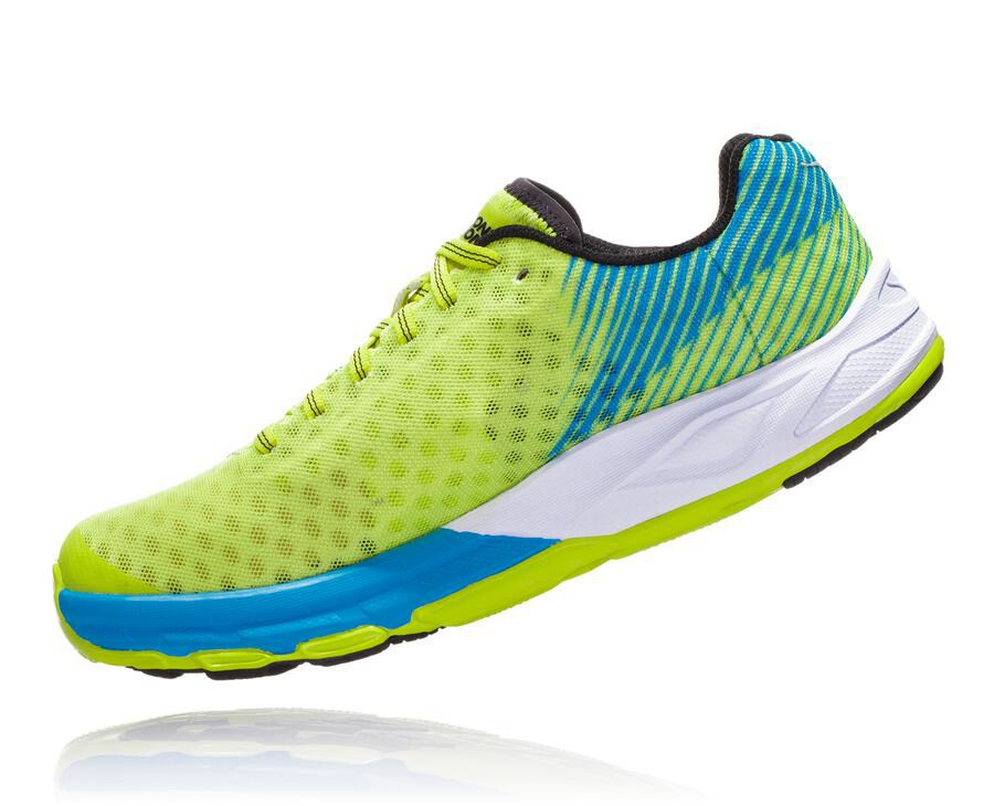 Tenis Hoka One One Hombre Verdes/Azules - Evo Carbon Rocket - OVRK43206